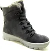 A single gray boot with fur trim is shown against a white background. Produktbild-Vorschau