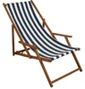 Gartenliege blau-weiß Liegestuhl Sonnenliege Strandstuhl Produktbild-Vorschau 7