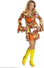Groovy 70er Jahre Kleid mit Trompetenärmel - Minikleid Produktbild-Vorschau 3