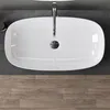 doporro Lavabo da Appoggio in Vetroceramica Bianco Lucido Anteprima dell’immagine prodotto 3