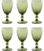 Vintage wijnglas set, 6 stuks, groen glas Productafbeelding-voorbeeld 1