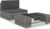 The Living Store 2-tlg. Garten-Lounge-Set Poly Rattan Grau Produktbild-Vorschau 1