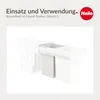 A product image showing an insertable trash bin system with two compartments, designed to fit inside a cabinet. The image includes text and a brand logo. Podgląd zdjęcia produktu