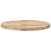 vidaXL Tischplatte Rund Ø80x4 cm Massivholz Akazie Produktbild-Vorschau 3