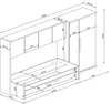 Bett Lev 90x200 cm mit Schrank und Bettschublade - Produktbild-Vorschau 9