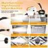 A collage showing a steam cleaner and before-and-after cleaning results in various household areas. Náhled obrázku produktu