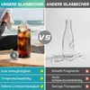 JOIEYOU Glasflasche mit Edelstahl Deckel 1000ml Produktbild-Vorschau 6