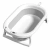 Faltbare Babybadewanne mit LCD-Thermometer und Kissen Produktbild-Vorschau 2