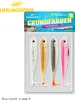 A package containing four fishing lures in various colors. Produktbild-Vorschau