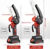 Mini-Kettensäge, 4 Zoll 6 Zoll 21V Elektro-Kettensäge, Akku Produktbild-Vorschau 3