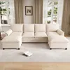Sofa Merax w kształcie litery U, 4-osobowa sofa narożna z 2 Podgląd zdjęcia produktu 2