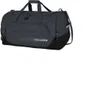 A dark gray duffel bag with black accents and the brand name 'travelite' printed on it. Produktbild-Vorschau