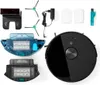 A collection of robot vacuum cleaner accessories and the vacuum cleaner itself, laid out on a white background. Produktbild-Vorschau
