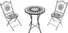 AXI Amélie Bistroset 3-teilig mit Mosaik Design in Schwarz Produktbild-Vorschau 1