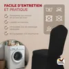 DETEX® 6x Housse de chaise anthracite tissu stretch opaque Voir les images du produit 5