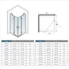 AICA 80x100x185cm 6mm ESG-glas Falttür Eckeinstieg Produktbild-Vorschau 6