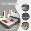 Sweiko Doppelbett 140×200cm, Chenillestoff, komfortable Produktbild-Vorschau 2