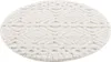 Teppich Hochflor Wohnzimmer - 200 cm Rund - Einfarbig Creme Produktbild-Vorschau 6