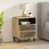 vidaXL Noční stolek 50x33x60 cm z masivního dřeva mango Náhled obrázku produktu 3