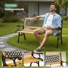 Akord Banc De Jardin Mirt Brun/Bois Naturel 125X52X73 Voir les images du produit 5