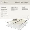 Lit design moderne avec sommier - 200 x 140 cm, blanc Voir les images du produit 6