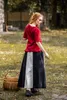 Kurzarm-Rüschenbluse Bordeaux "Bea" L Produktbild-Vorschau 2