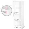 VASAGLE Bücherregal mit 4 Fächern weiß Holzregal 121,5 cm Produktbild-Vorschau 6