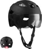 E-bike Helm für Erwachsene| Schwarz mit Visier|Crazy Safety Produktbild-Vorschau 1