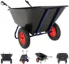 2-Rad Schubkarre XXL 290 L 300 kg Gartenschubkarre Hofkarre Produktbild-Vorschau 1