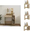 vidaXL Schminktisch mit LED Sonoma-Eiche 86,5x35x136 cm -  Produktbild-Vorschau 1
