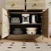 Rattanschrank mit 2 Türen, 2 Schubladen und 3 Offenen Produktbild-Vorschau 3