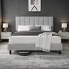 A bedroom scene with a bed, nightstands, and lamps. Produktbild-Vorschau
