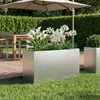 vidaXL Vaso da giardino, argento, 100 x 30 x 40 cm, acciaio Anteprima dell’immagine prodotto 2