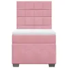 vidaXL Boxspringbett mit Matratze Rosa 100x200 cm Samt Produktbild-Vorschau 4