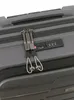 A close-up view of the top of a gray suitcase, showing the combination lock and zipper. Produktbild-Vorschau
