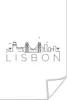 MuchoWow® Poster Skyline "Lissabon" vor weißem Hintergrund Produktbild-Vorschau 1