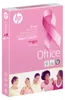 A pink HP Office paper ream box with a pink ribbon for breast cancer awareness, featuring a group of women smiling. Produktbild-Vorschau