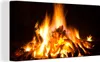 MuchoWow® - Leinwandbilder - Kamin vor schwarzem Produktbild-Vorschau 1