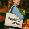Huuraa Jutetasche Pfarrerin mit Herz 21 Liter Black Jute Produktbild-Vorschau 2