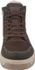 A close-up front view of a brown winter boot. Voir les images du produit