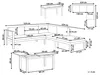 BELIANI Lounge Set Weiß Aluminium mit Auflagen Grün Stoff Produktbild-Vorschau 3
