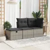 vidaXL Stołek ogrodowy z poduszką szary 55x55x37 cm z Podgląd zdjęcia produktu 3