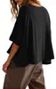 Womens Oversized T-Shirts Cropped Summer Casual Short Produktbild-Vorschau 2