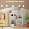 COSTWAY Bücherregal aus Holz, Bücherschrank mit 4 Fächern, Produktbild-Vorschau 4