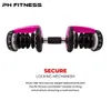 PH Fitness Set di manubri regolabili 24 kg rosa scuro - 2 Anteprima dell’immagine prodotto 2