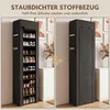 HOMCOM Schuhregal mit 10 Ebenen, Metall Schuhorganizer für Produktbild-Vorschau 6