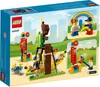 The back of a LEGO set box showing various carnival game scenes and characters. Podgląd zdjęcia produktu