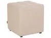 BELIANI Pouf Hocker Beige Bouclé-Stoffbezug Gesteppt Produktbild-Vorschau 4