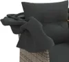 vidaXL Gartensofa 2-Sitzer mit Dach und Hockern Grau Poly Produktbild-Vorschau 8