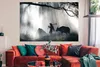 MuchoWow® Poster Kühe - Wald - Licht 180x120 cm - Produktbild-Vorschau 2